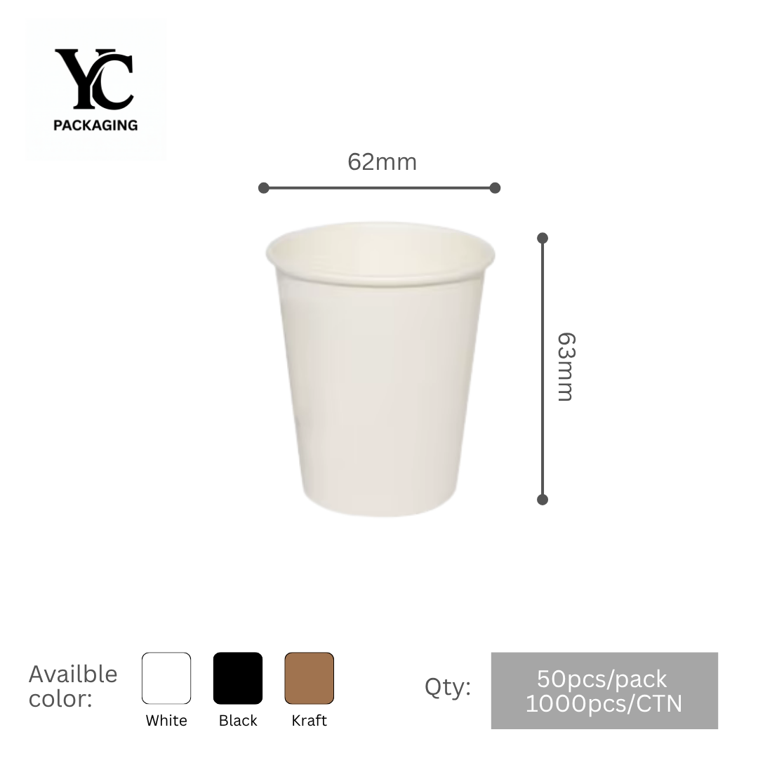Buy bulk 4oz white single wall paper cups (62mm diameter) at wholesale prices. 1000pcs/CTN. Ideal for cafes, hotels & restaurants. Safe delivery Australia-wide!