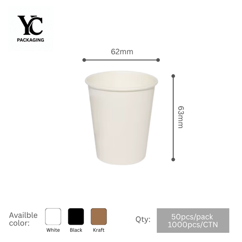 Buy bulk 4oz white single wall paper cups (62mm diameter) at wholesale prices. 1000pcs/CTN. Ideal for cafes, hotels & restaurants. Safe delivery Australia-wide!